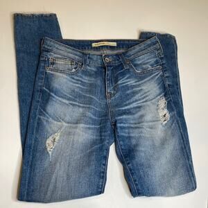 Big Star Women’s Liv Midrise Skinny Medium Blue Wash Denim Jeans EUC Sz 25R